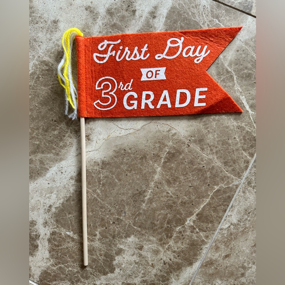 Kids School First Day last Day of 3rd Grade Flag